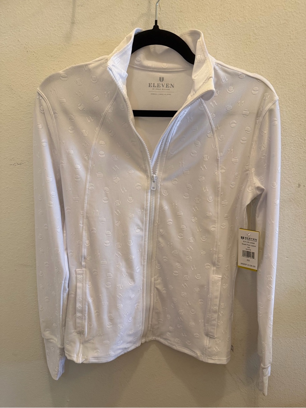 EleVen • Venus Williams Break Point Zip Tennis White Jacket Women’s Sz XS
